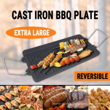 Pre-Seasoned Cast Iron Reversible Griddle for BBQ